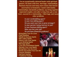 Spiritual, psychic powers, rituals, native healing, spell casting+27734009912