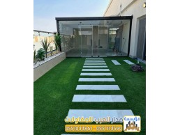 مقاول ملاحق زجاج واستراحات بالرياض 0551033861
