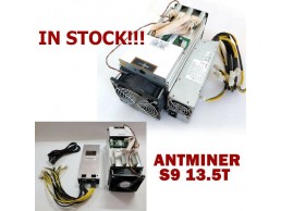 Bitmain btc Antminer asic S9 13.5T SHA256 + Psu